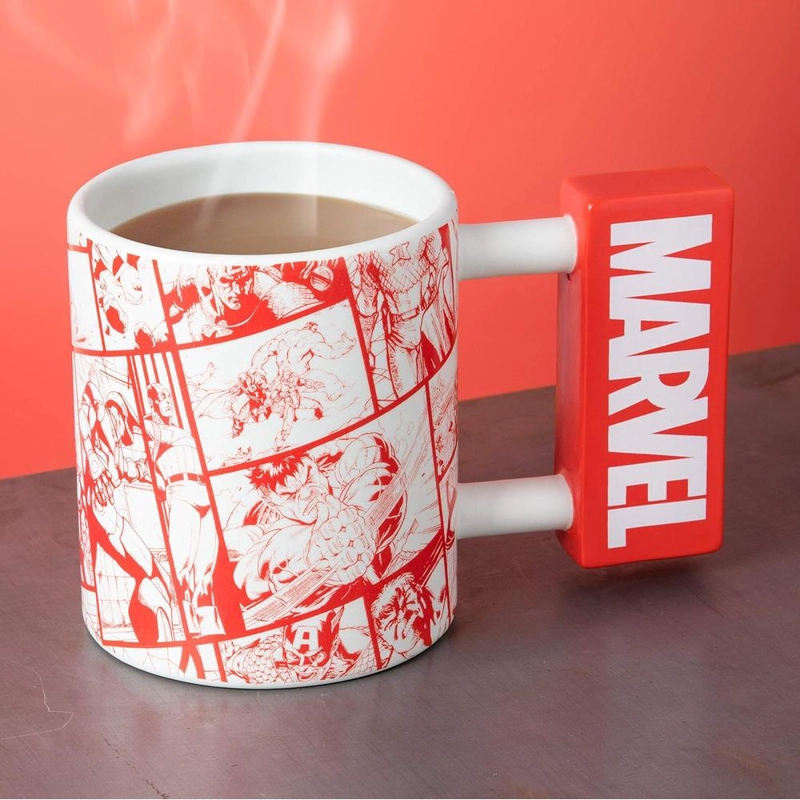 PALADONE MARVEL, TAZA HIERRO LOGOTIPO MULTICOLOR OFICIAL - 2