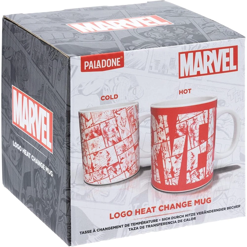 PALADONE MARVEL, TAZA HIERRO LOGOTIPO MULTICOLOR OFICIAL - 4