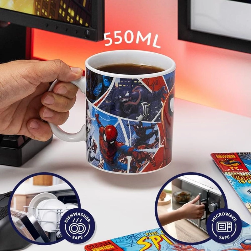 PALADONE MARVEL SPIDER-MAN, TAZA XL COLLAGE CÓMICS OFICIAL - 3