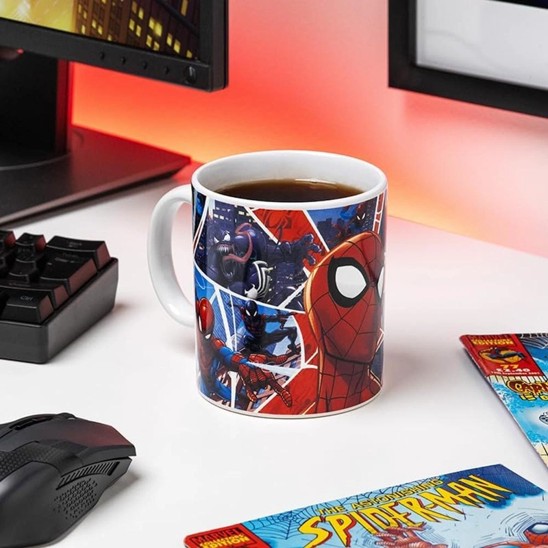 PALADONE MARVEL SPIDER-MAN, TAZA XL COLLAGE CÓMICS OFICIAL - 4