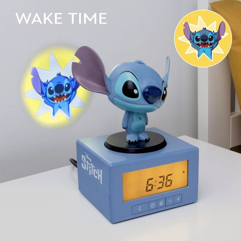 PALADONE STITCH, RELOJ DESPERTADOR PROYECTOR INFANTIL OFICIAL - 3