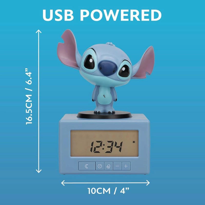 PALADONE STITCH, RELOJ DESPERTADOR PROYECTOR INFANTIL OFICIAL - 5