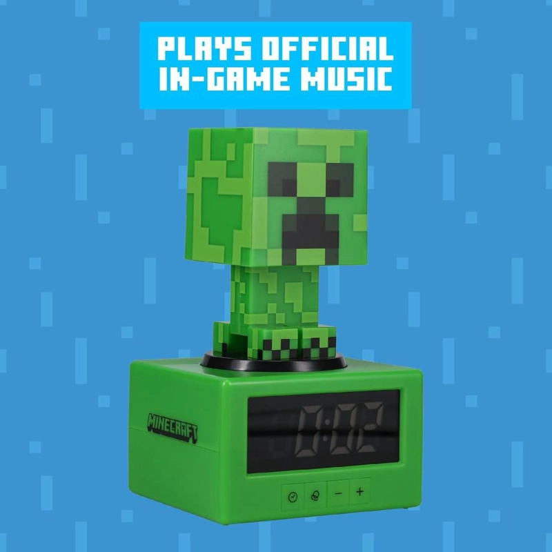 PALADONE MINECRAFT CREEPER, RELOJ DESPERTADOR LUZ Y SONIDO - 3
