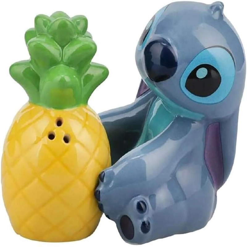PALADONE STITCH Y PIÑA, SALERO Y PIMENTERO CERÁMICO COCINA OFICIAL - 1