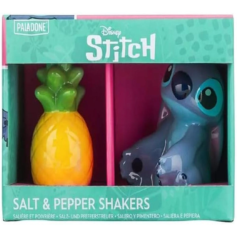 PALADONE STITCH Y PIÑA, SALERO Y PIMENTERO CERÁMICO COCINA OFICIAL - 5