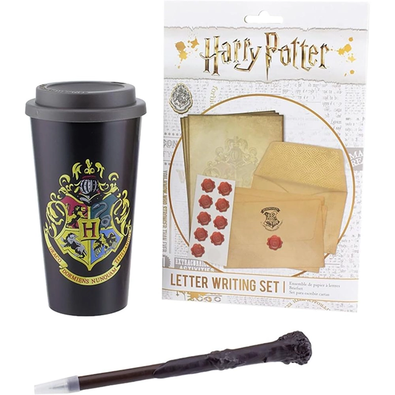 PALADONE HARRY POTTER, JUEGO TAZA DE VIAJE Y ESCRITURA ESCUDO DE HOGWARTS OFICIAL - 1