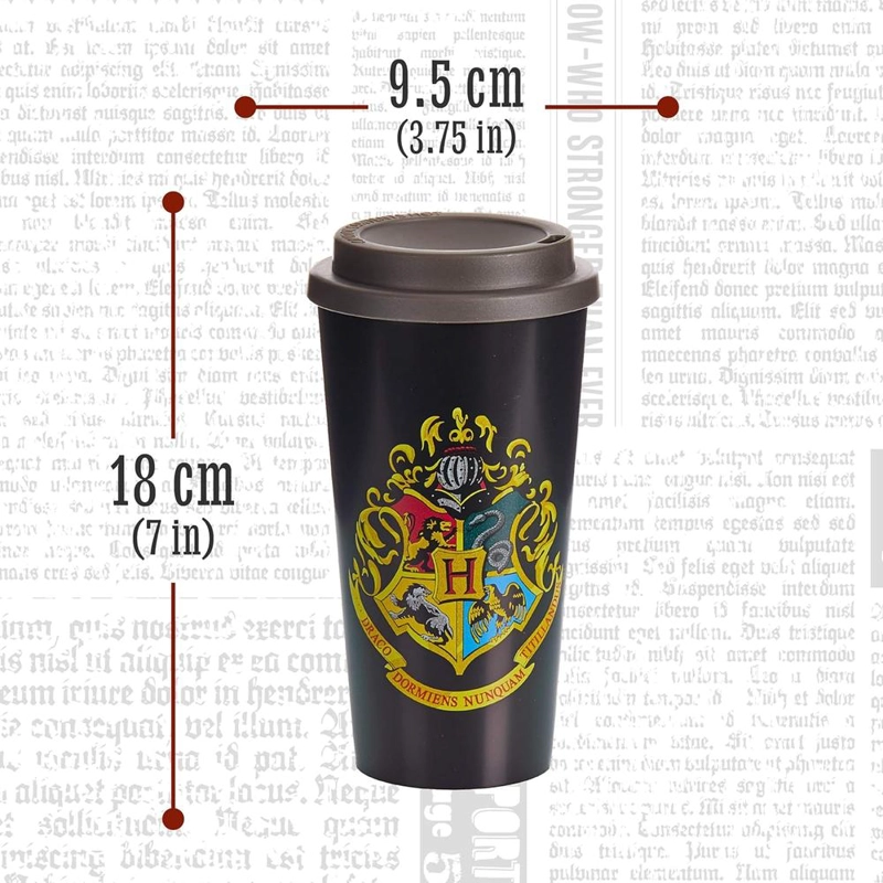 PALADONE HARRY POTTER HOGWARTS CREST, TAZA DE VIAJE PLÁSTICO OFICIAL - 3