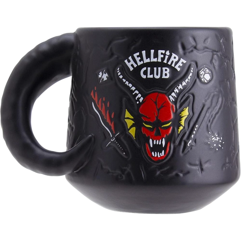PALADONE STRANGER THINGS HELLFIRE CLUB, TAZA RELIEVE 400 ML OFICIAL - 1