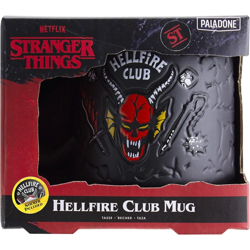 PALADONE STRANGER THINGS HELLFIRE CLUB, TAZA RELIEVE 400 ML OFICIAL - 3