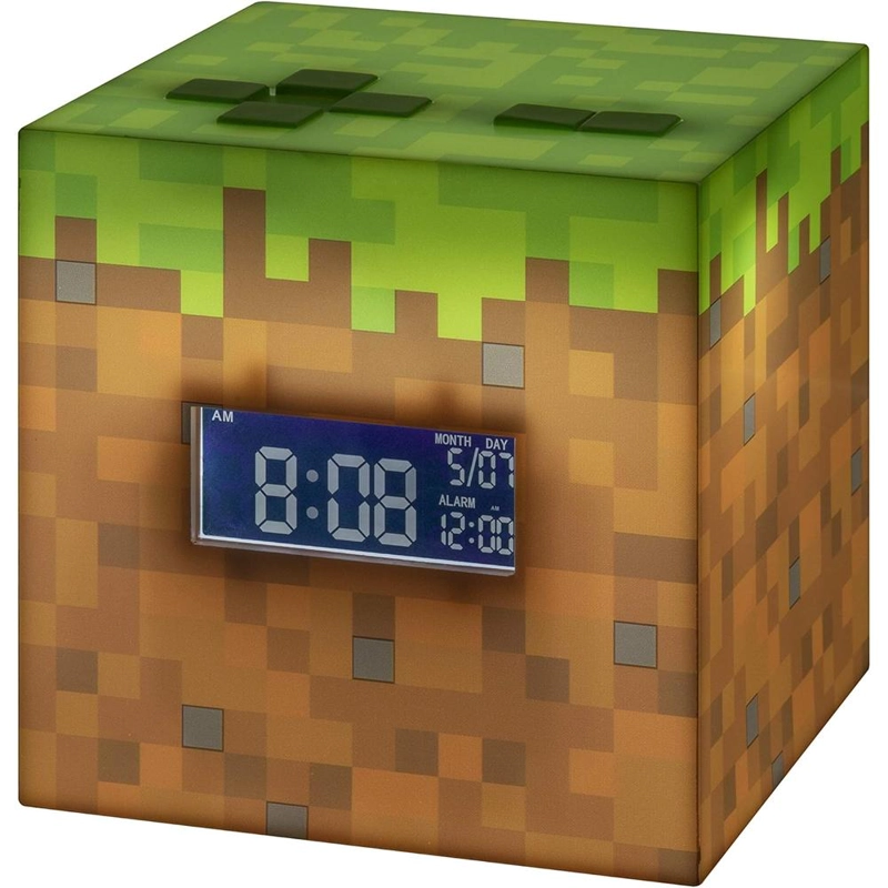 PALADONE MINECRAFT, RELOJ DESPERTADOR BLOQUES Y MÚSICA OFICIAL - 1