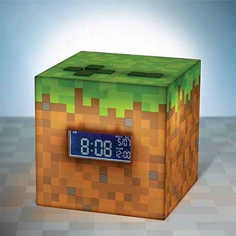 PALADONE MINECRAFT, RELOJ DESPERTADOR BLOQUES Y MÚSICA OFICIAL - 2