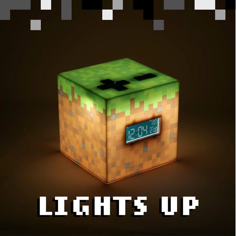 PALADONE MINECRAFT, RELOJ DESPERTADOR BLOQUES Y MÚSICA OFICIAL - 4