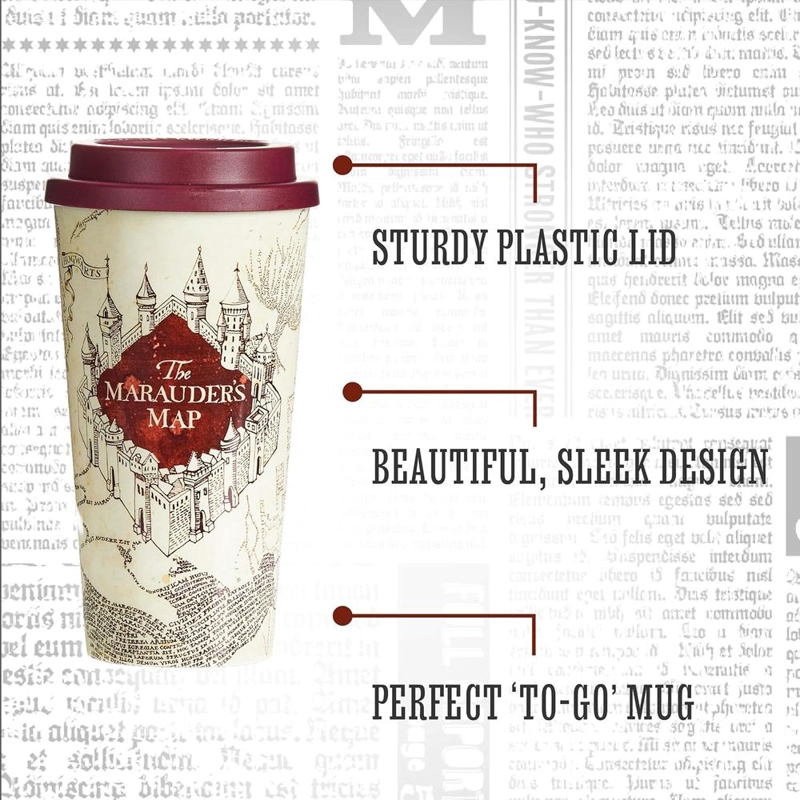 PALADONE HARRY POTTER, TAZA VIAJE MAPA DEL MERODEADOR 450 ML - 3