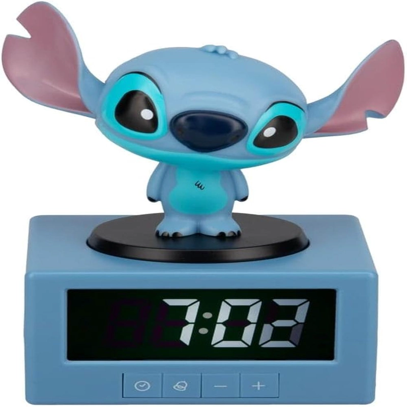 PALADONE DISNEY STITCH, DESPERTADOR CON LUZ NOCTURNA Y ALARMA OFICIAL - 1