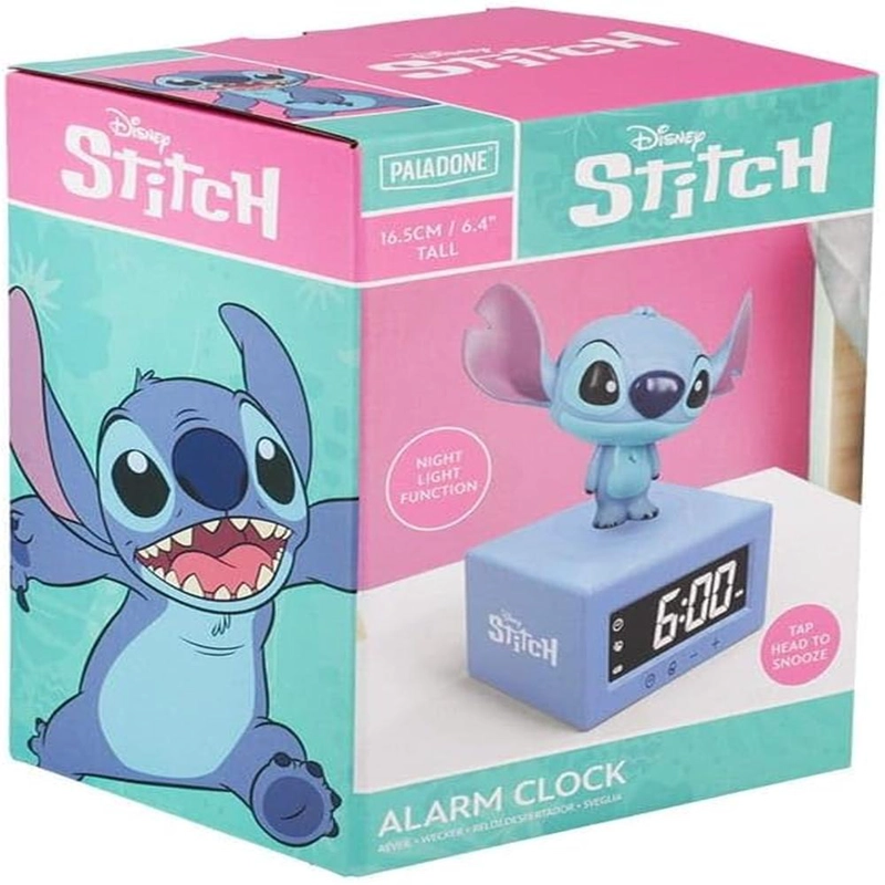 PALADONE DISNEY STITCH, DESPERTADOR CON LUZ NOCTURNA Y ALARMA OFICIAL - 2
