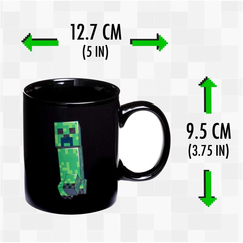 PALADONE MINECRAFT CREEPER, TAZA TÉRMICA CAMBIA COLOR OFICIAL - 3