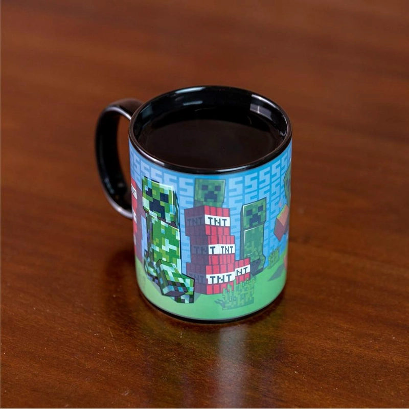 PALADONE MINECRAFT CREEPER, TAZA TÉRMICA CAMBIA COLOR OFICIAL - 5