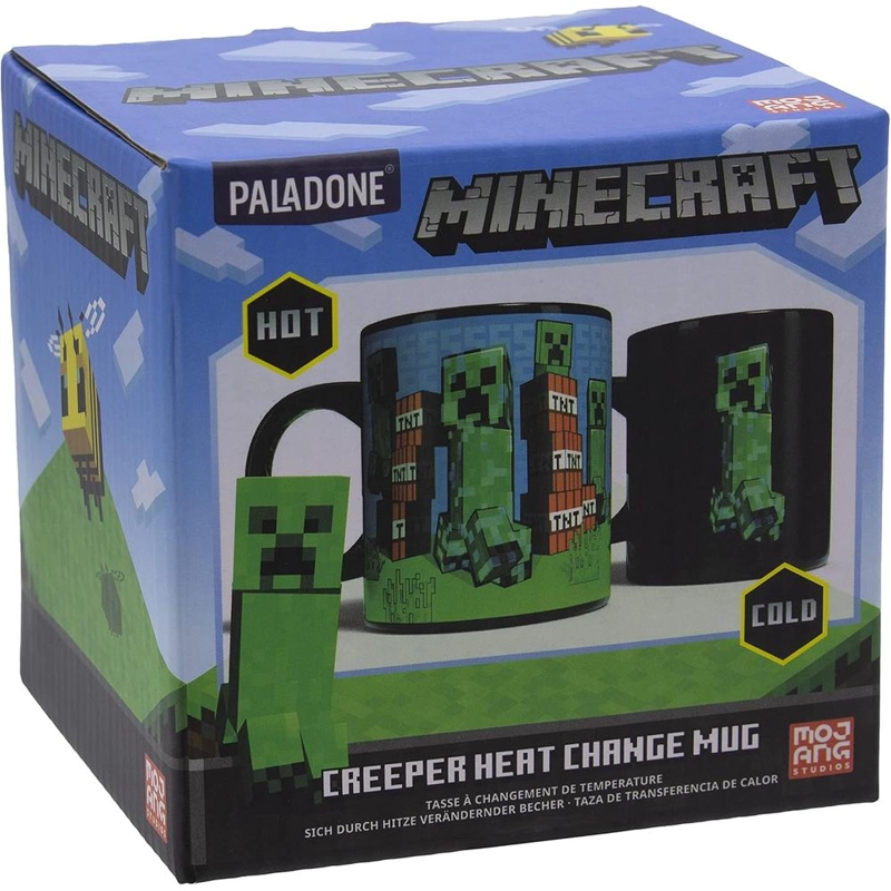PALADONE MINECRAFT CREEPER, TAZA TÉRMICA CAMBIA COLOR OFICIAL - 6