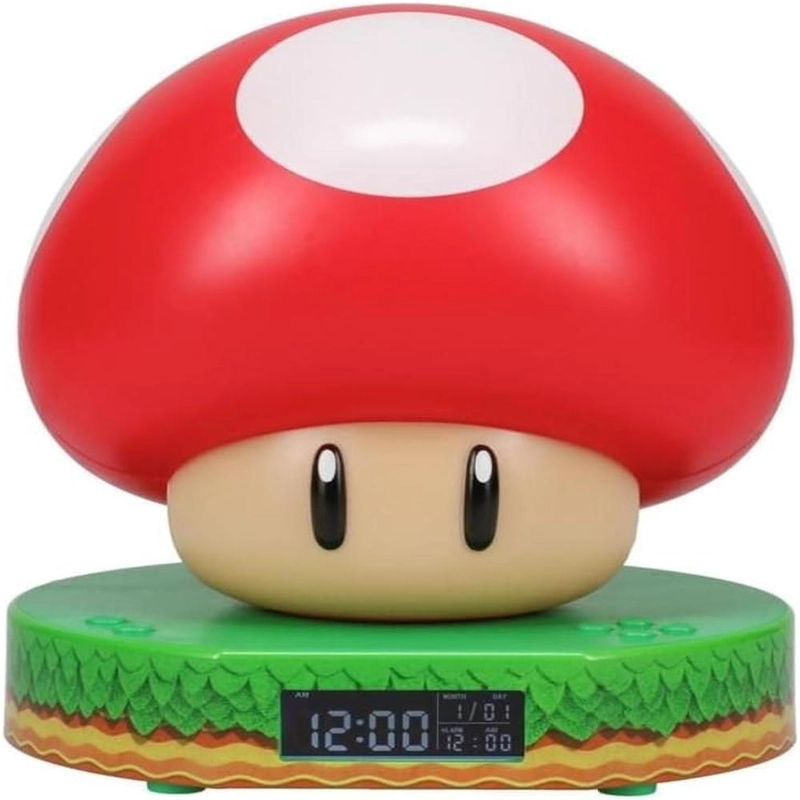 PALADONE SUPER MARIO, RELOJ DESPERTADOR MUSHROOM LUZ Y SONIDO - 1