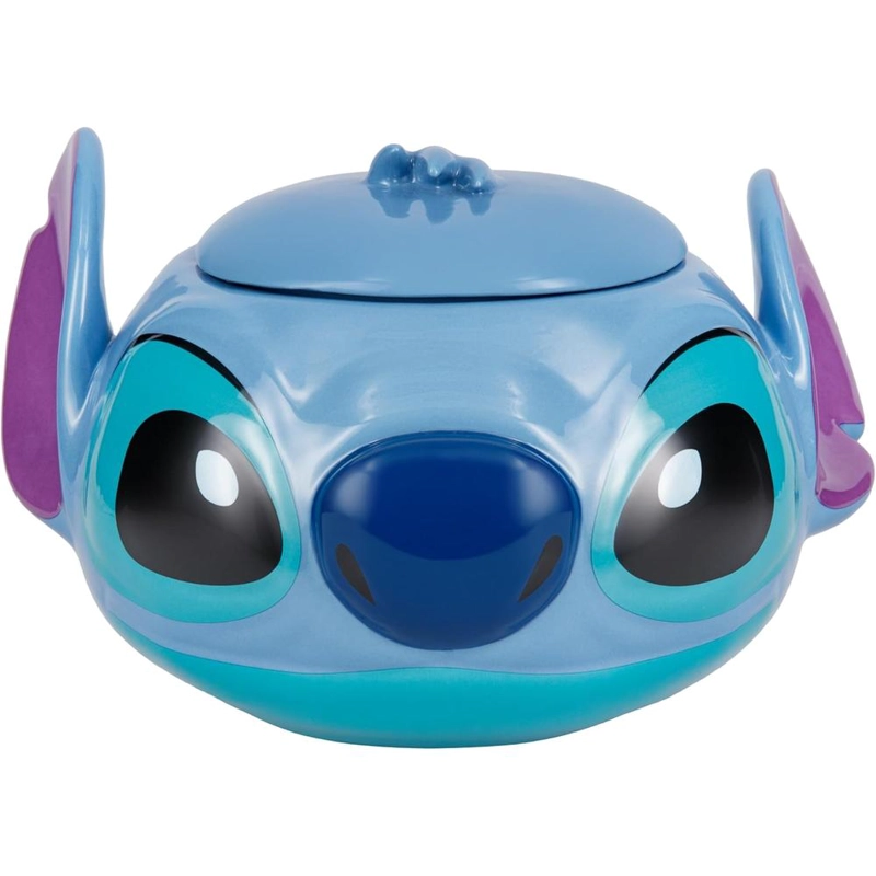 PALADONE DISNEY STITCH, TARRO DE GALLETAS CERÁMICA AZUL 5.9' OFICIAL - 1