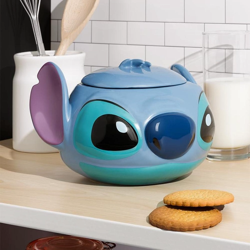 PALADONE DISNEY STITCH, TARRO DE GALLETAS CERÁMICA AZUL 5.9' OFICIAL - 2