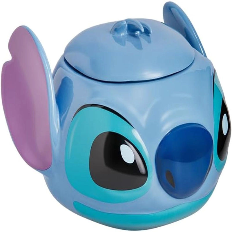 PALADONE DISNEY STITCH, TARRO DE GALLETAS CERÁMICA AZUL 5.9' OFICIAL - 4