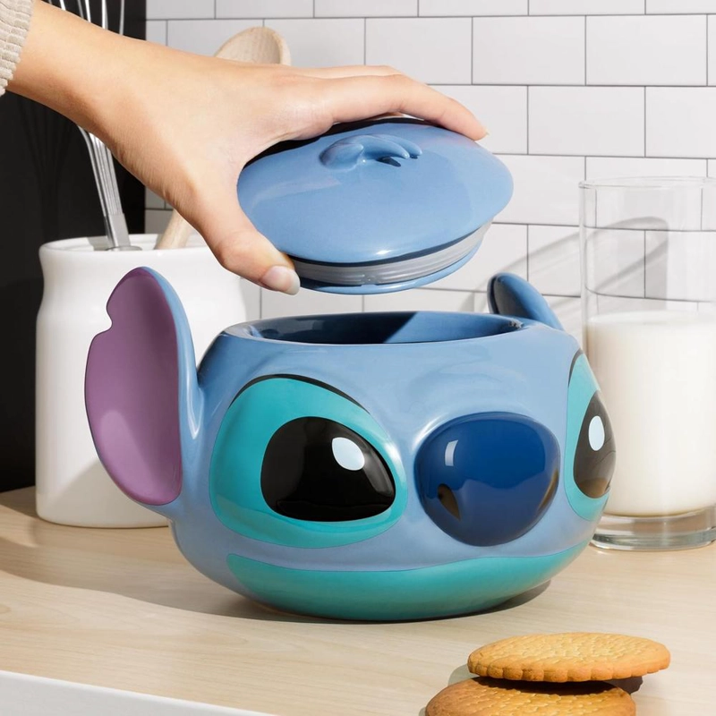 PALADONE DISNEY STITCH, TARRO DE GALLETAS CERÁMICA AZUL 5.9' OFICIAL - 5