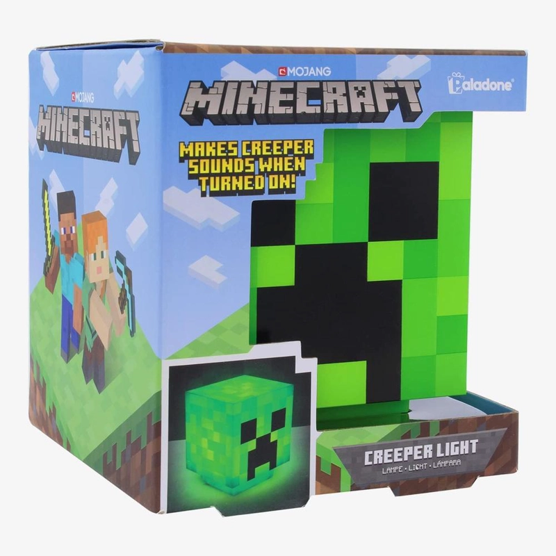 PALADONE MINECRAFT CREEPER, LÁMPARA ESCRITORIO CON SONIDO OFICIAL - 1