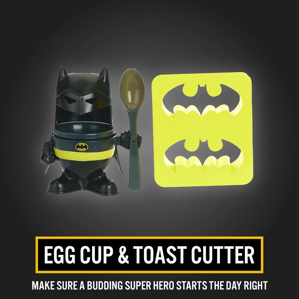 PALADONE BATMAN, JUEGO DE DESAYUNO CON HUEVERA CUCHARA Y CORTADOR OFICIAL - 3