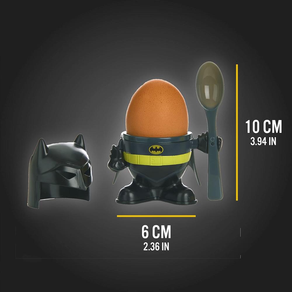 PALADONE BATMAN, JUEGO DE DESAYUNO CON HUEVERA CUCHARA Y CORTADOR OFICIAL - 4