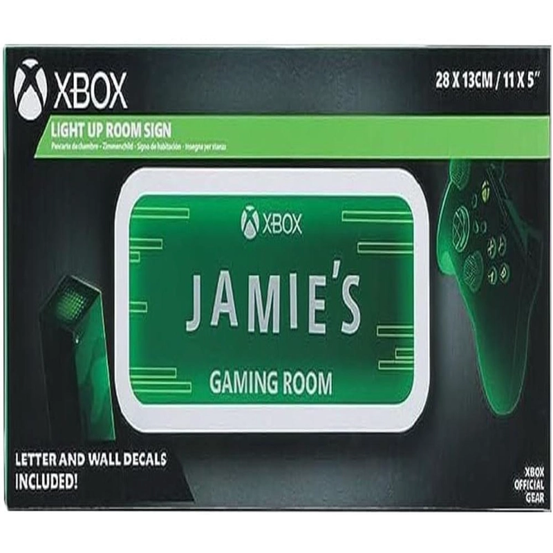 PALADONE XBOX, LETRERO LED DECORATIVO SALA GAMER PERSONALIZABLE - 1