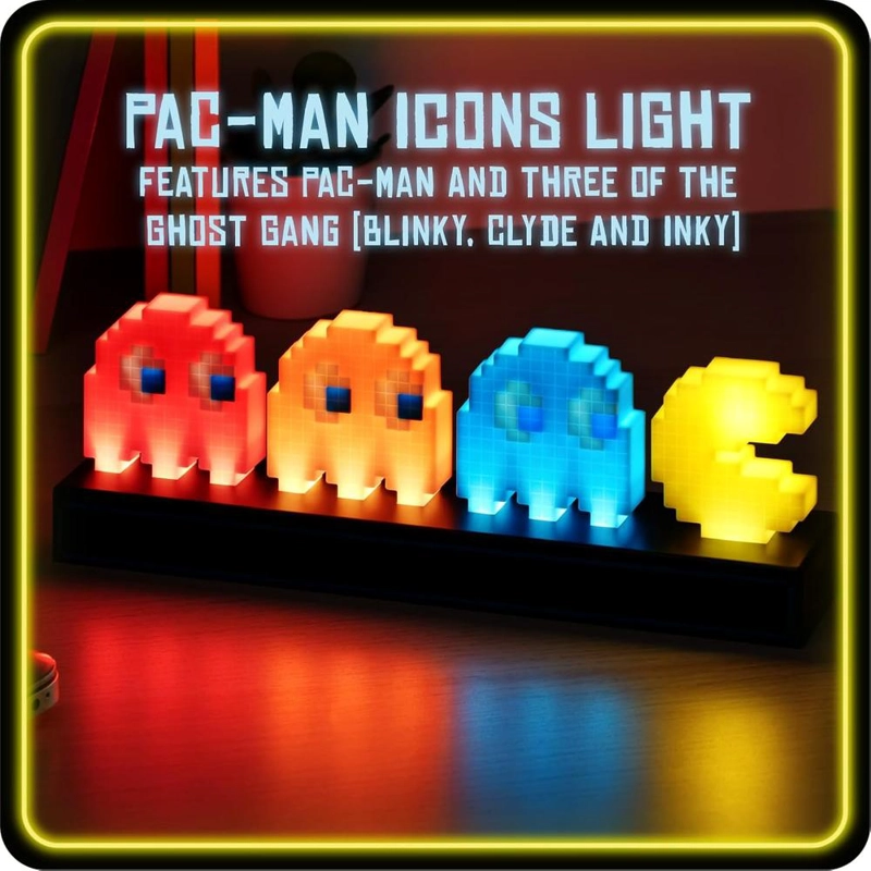 PALADONE PAC-MAN, LÁMPARA FIGURAS PAC-MAN Y FANTASMAS - 2