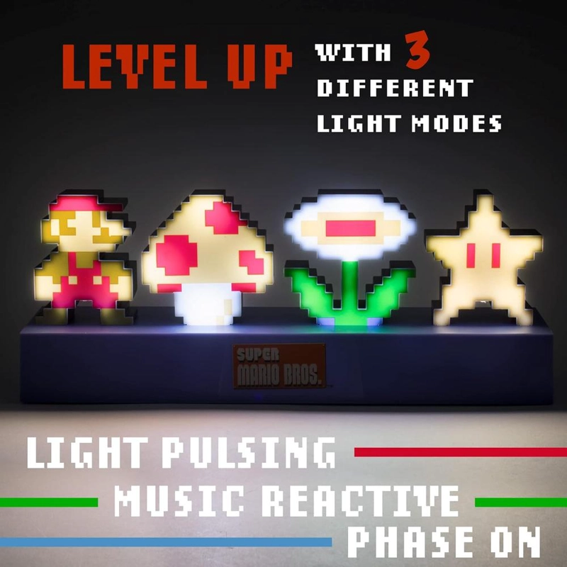 PALADONE SUPER MARIO BROS, FIGURA CON LUZ REACTIVA AL SONIDO - 6