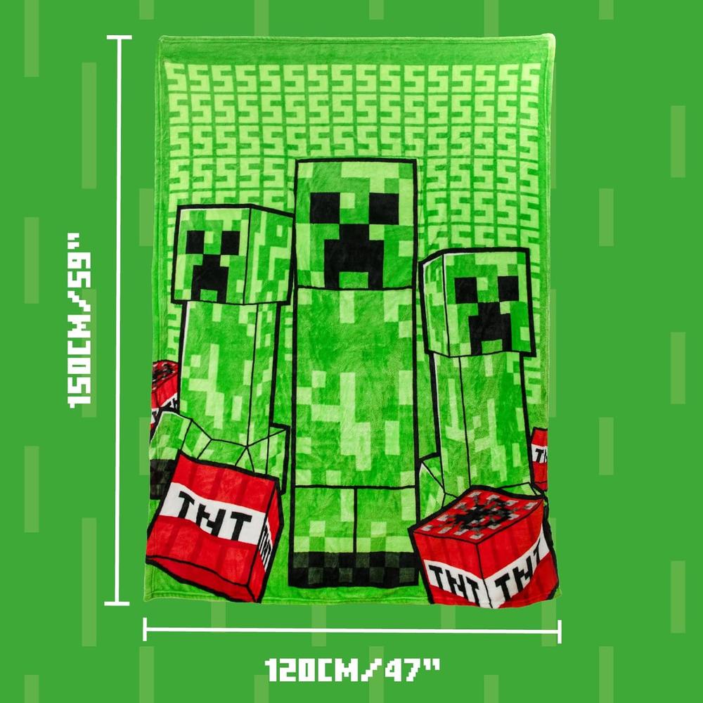 PALADONE MINECRAFT CREEPER, MANTA COJÍN 2 EN 1 OFICIAL - 2
