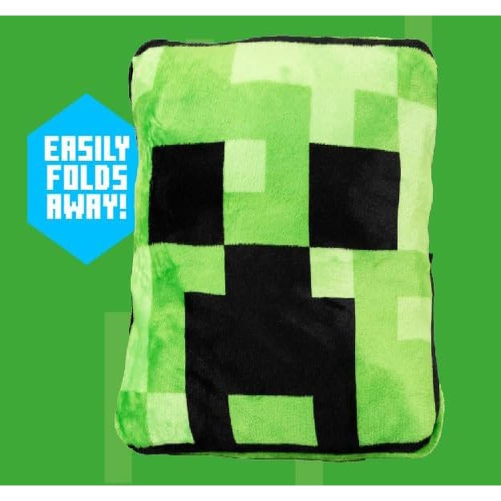 PALADONE MINECRAFT CREEPER, MANTA COJÍN 2 EN 1 OFICIAL - 3