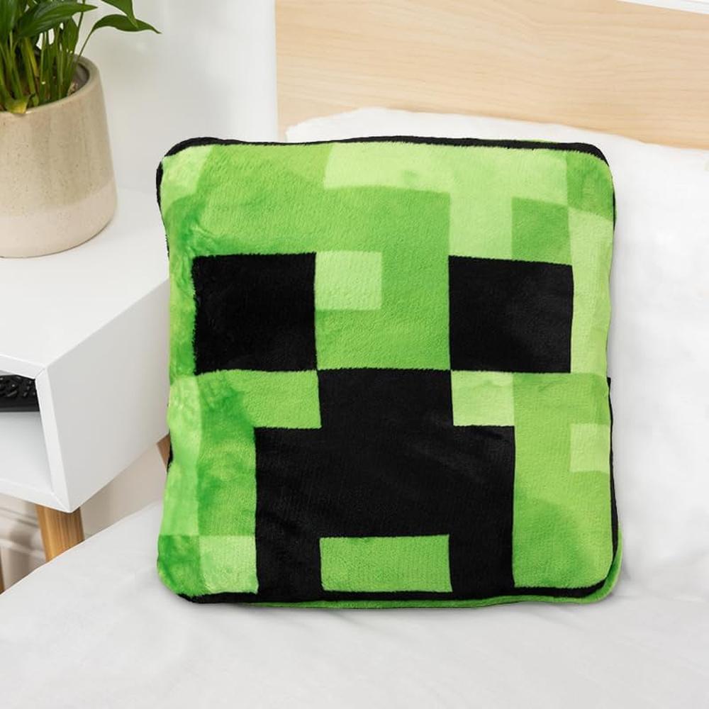 PALADONE MINECRAFT CREEPER, MANTA COJÍN 2 EN 1 OFICIAL - 5