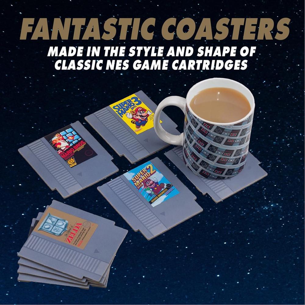 PALADONE NINTENDO NES, SET 8 POSAVASOS RETRO LÁMPARA OFICIAL - 2