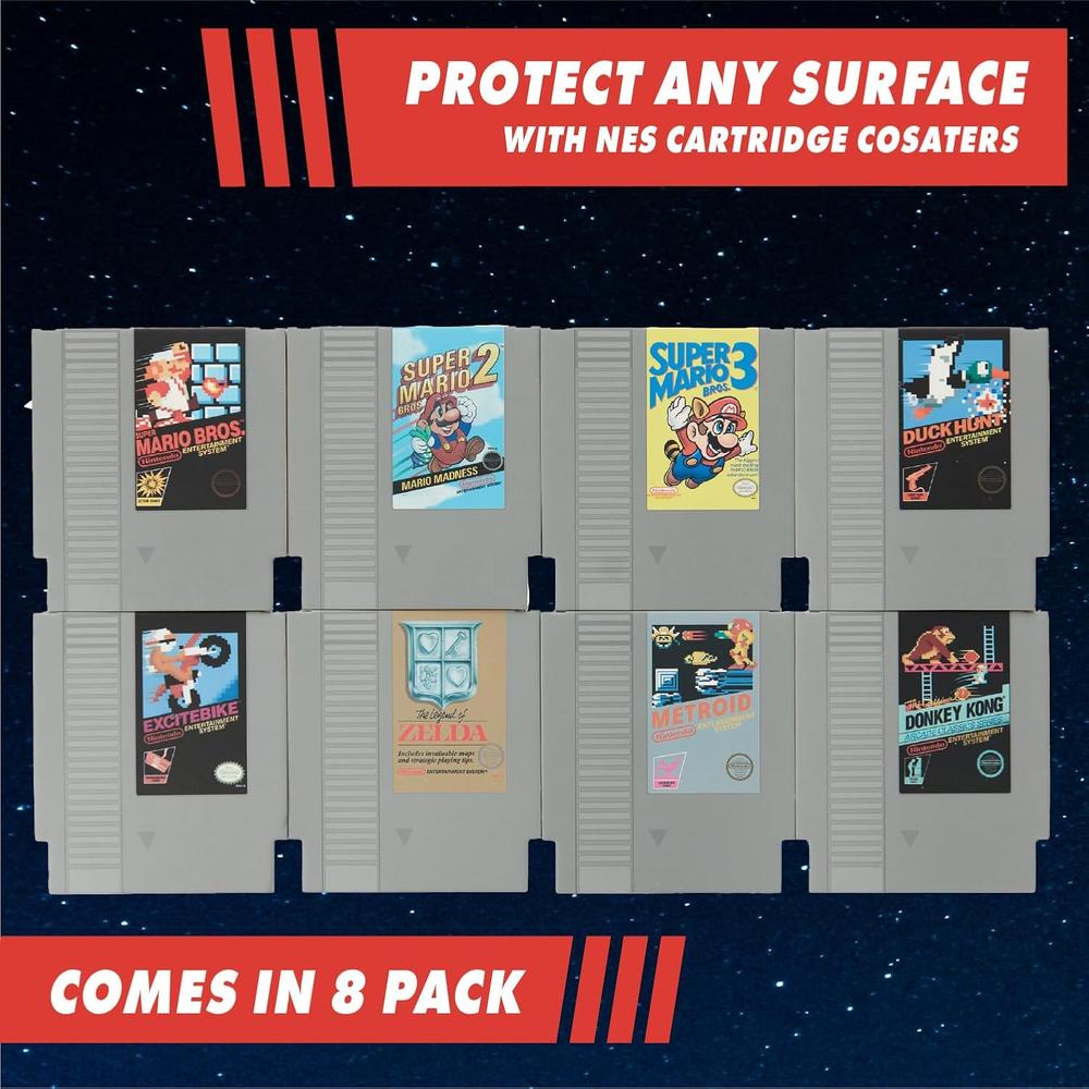 PALADONE NINTENDO NES, SET 8 POSAVASOS RETRO LÁMPARA OFICIAL - 3