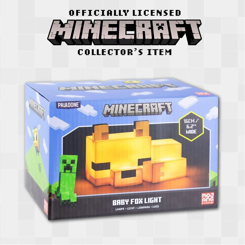 PALADONE MINECRAFT ZORRO, LUZ NOCTURNA BRILLO NARANJA OFICIAL - 5