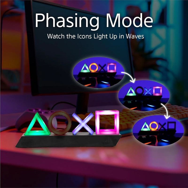 PALADONE PLAYSTATION, ÍCONOS DE CONTROLADOR CON LUZ - 4