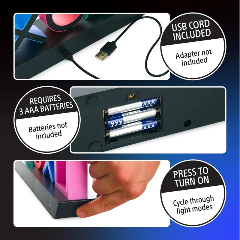 PALADONE PLAYSTATION, ÍCONOS DE CONTROLADOR CON LUZ - 5