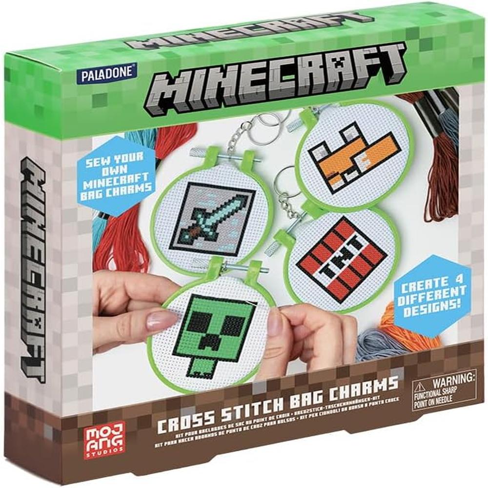 PALADONE MINECRAFT, JUEGO DE 4 DIJES PUNTO CRUZ OFICIAL - 3