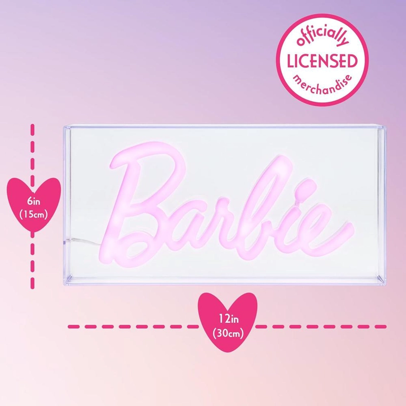 PALADONE BARBIE, LETRERO LED ROSA NEÓN OFICIAL - 2