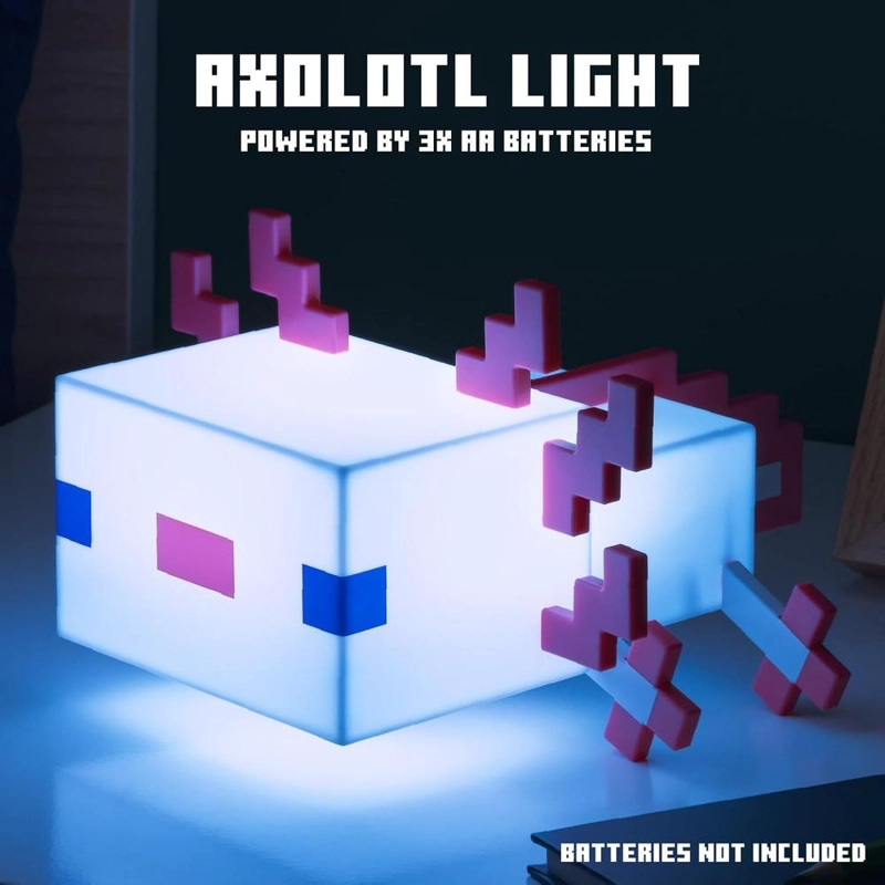 PALADONE MINECRAFT AXOLOTL, LÁMPARA CINCO MODOS DE COLOR - 3
