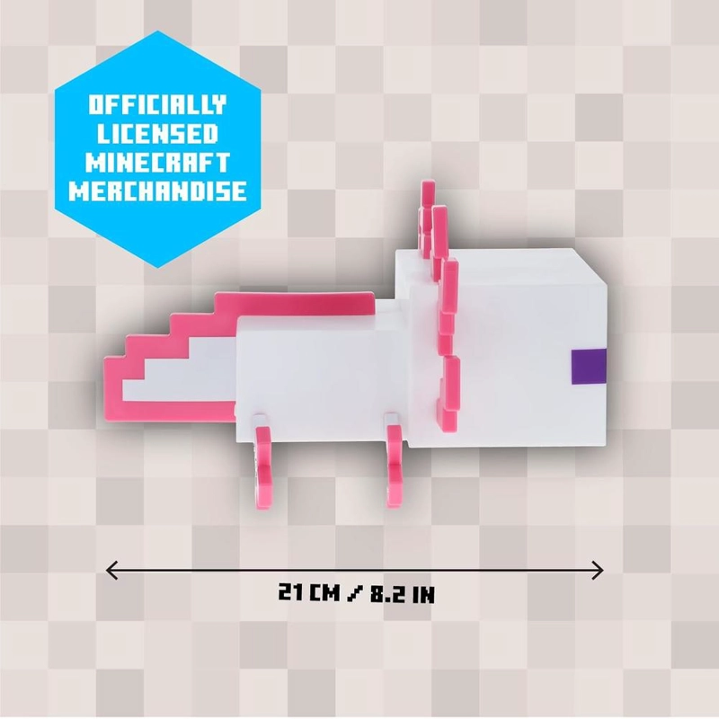 PALADONE MINECRAFT AXOLOTL, LÁMPARA CINCO MODOS DE COLOR - 4