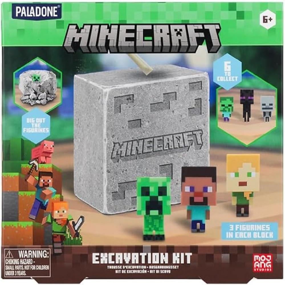 PALADONE MINECRAFT, KIT DE EXCAVACIÓN CON TRES PERSONAJES ICÓNICOS - 1