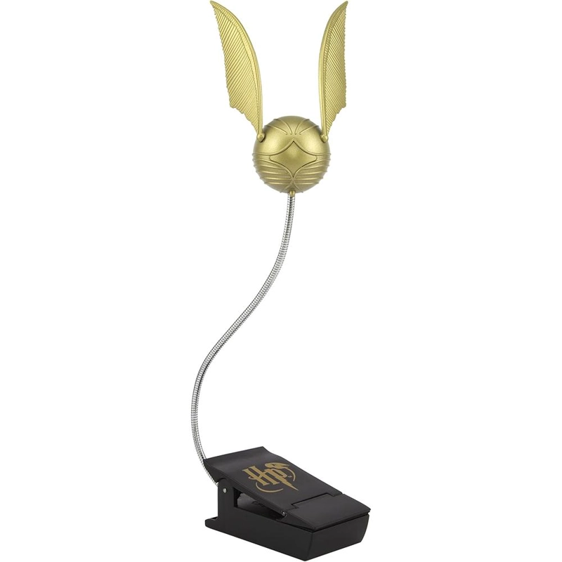 PALADONE HARRY POTTER, LÁMPARA LECTURA SNITCH DORADA CON CLIP - 1