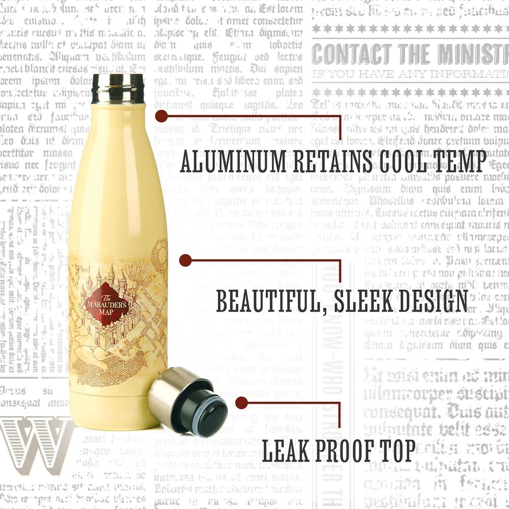 PALADONE HARRY POTTER MAPA DEL MERODEADOR, BOTELLA DE AGUA METÁLICA 500 ML OFICIAL - 3