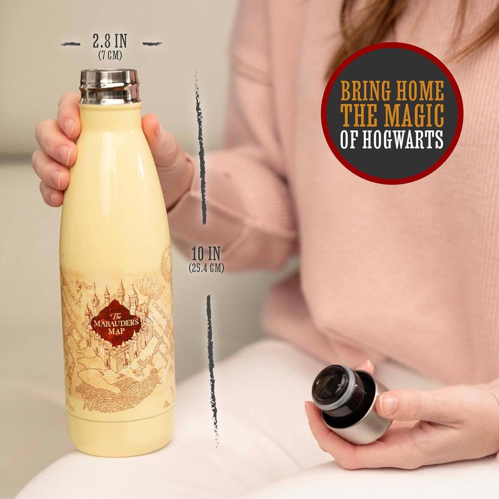 PALADONE HARRY POTTER MAPA DEL MERODEADOR, BOTELLA DE AGUA METÁLICA 500 ML OFICIAL - 4