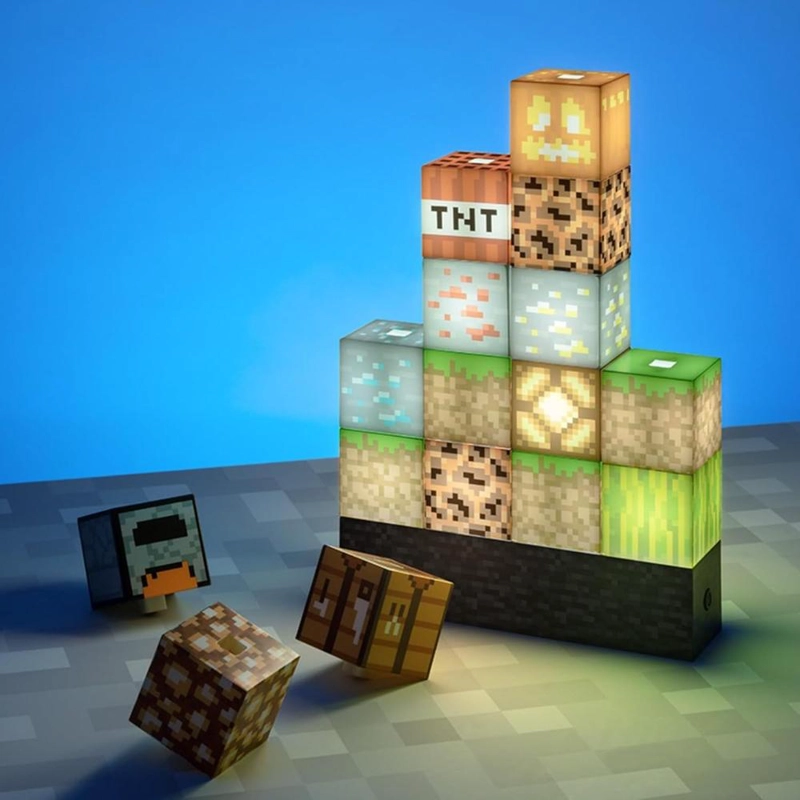 PALADONE MINECRAFT, LÁMPARA BLOQUES CONSTRUCCIÓN OFICIAL - 5
